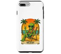 Miami Vacation Alien Funny Summer Travel Beach Custodia per iPhone 7 Plus/8 Plus