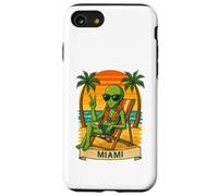 Miami Vacation Alien Funny Summer Travel Beach Custodia per iPhone SE (2020) / 7/8