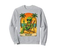 Miami Vacation Alien Funny Summer Travel Beach Felpa