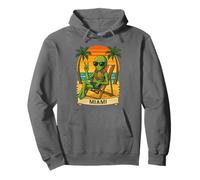 Miami Vacation Alien Funny Summer Travel Beach Felpa con Cappuccio