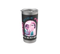 Miami Vice Airbrush Flamingo Front & Back Bicchiere termico in acciaio inox doppia parete