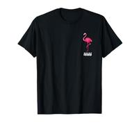 Miami Vice Airbrush Flamingo Front & Back Maglietta