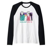 Miami Vice Coastal Duo Retro Maglia con Maniche Raglan