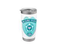Miami Vice For Life Airbrush Pocket Hit Badge Bicchiere termico in acciaio inox doppia parete