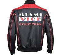 Miami Vice Jacket the Fall Guy, Nero Rosso - Pelle, S