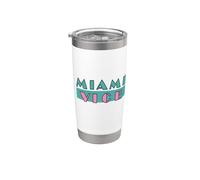 Miami Vice Neon Block Logo Bicchiere termico in acciaio inox doppia parete