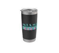 Miami Vice Neon Block Logo Bicchiere termico in acciaio inox doppia parete