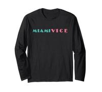 Miami Vice Neon Split Logo Maglia a Manica