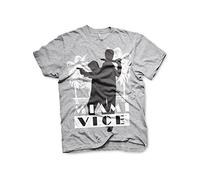 Miami Vice Officially Licensed Merchandise Silhuettes T-Shirt (H.Grey), Large