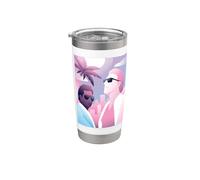 Miami Vice Retro Airbrush Front & Back Bicchiere termico in acciaio inox doppia parete