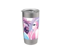 Miami Vice Retro Airbrush Front & Back Bicchiere termico in acciaio inox doppia parete