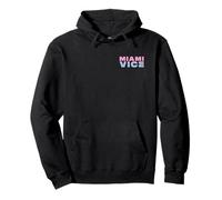 Miami Vice Retro Airbrush Front & Back Felpa con Cappuccio