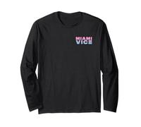 Miami Vice Retro Airbrush Front & Back Maglia a Manica