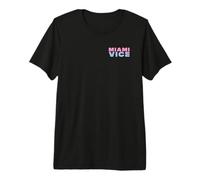 Miami Vice Retro Airbrush Front & Back Maglietta Premium