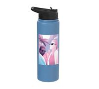 Miami Vice Retro Airbrush Front & Back Stainless Steel Insulated Water Bottle