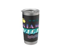 Miami Vice Retro Airbrush Logo Bicchiere termico in acciaio inox doppia parete