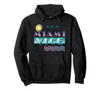 Miami Vice Retro Airbrush Logo Felpa con Cappuccio