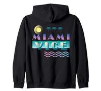 Miami Vice Retro Airbrush Logo Felpa con Cappuccio