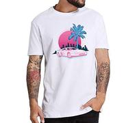 Miami Vice T Shirts Men Hip Hop T Shirt Tops Creative T Shirt Vaporwave Aesthetic Clothes Harajuku Size S