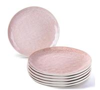 MIAMIO - 16 x 25,5 cm Piatti/Piatti Collezione Lumera/Set di stoviglie in ceramica premium - Fatto a mano (rosa)
