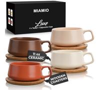 MIAMIO - Set 4 tazze da cappuccino (320 ml) - Luxe (Grigio pietra)