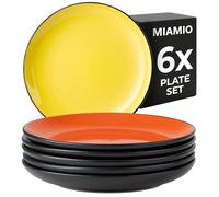 MIAMIO - Set 6 piatti piani in ceramica (26 cm) - Le Papillon (Multicolore)