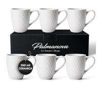 MIAMIO - Set 6 tazze da caffè (350 ml) - Palmanova (Bianco) - Kitchen