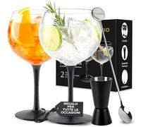 MIAMIO - set da 2 bicchieri gin 650 ml Crystaluna uso quotidiano