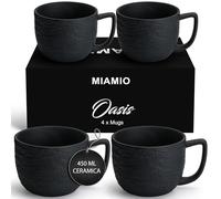 MIAMIO - Set di 4 tazze da 450 ml - Tazza in ceramica opaca per caffè, latte, cappuccino e tè - Collezione Oasis