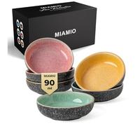 MIAMIO - Set di 6 Mini Ciotole per Dip (90 ml) / Ciotole da Contorno, per Salsa di Soia, Ciotola per Dip, Piccole Ciotole per Snack - Collezione Las Palmitas