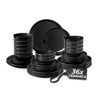 MIAMIO - Set di stoviglie per 12 persone/Set di stoviglie in gres 36 pezzi, servizio da tavola in gres, set di ciotole e piatti - Collezione Le Papillon