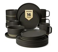 MIAMIO - Set di stoviglie per 4 persone/Set di stoviglie in pietra da 16
