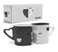 MIAMIO - Set di tazze da caffè in ceramica baci (grigio)