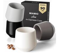MIAMIO - Set di Tazzine da Espresso 4 Pezzi (90 ml) / Tazzina da Espresso, Tazzine da Espresso in Ceramica, Tazza Senza Manico, Tazze da Tè Giapponesi - Collezione Luxe (Classic Pastel)