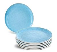 MIAMIO - Set piatti dessert in ceramica (20 cm), 6 pezzi - Lumera (Blu)