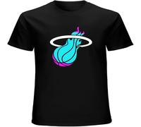 Miamis Vices Heat Basketbal Men's T Shirt Unisex Cotton Tee Black L