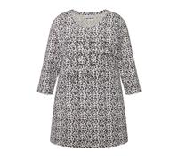 MIAMODA donna taglie forti camicia lunga motivo leom glitter dichiarazione