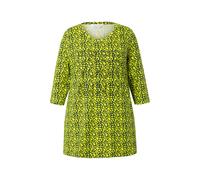 MIAMODA donna taglie forti camicia lunga motivo leom glitter dichiarazione