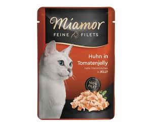Miamor 100gx24 Filetti Sottile PB Pollo in Gelatina di Pomodoro