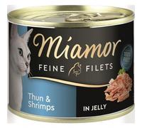 Miamor Delicato Filetto in Gelatina 12 x 185 g - Tonno & Gamberetti in gelatina