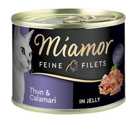 Miamor Delicato Filetto in Gelatina 12 x 185 g - Tonno & Calamari in gelatina
