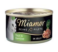 Miamor Delicato Filetto in Gelatina - lattine 24 x 100 g - Tonno chiaro & Verdure