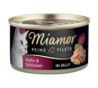 Miamor Delicato Filetto in Gelatina - lattine 6 x 100 g - Pollo & Prosciutto