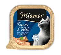Miamor Feines & Filet 32 x 100 g - Pollame puro & Salmone