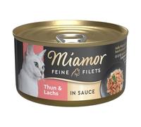 Miamor - Filetti fini in salsa | Cibo umido per gatti adulti con pezzi di filetto in salsa. Alimento complementare a basso contenuto di grassi in lattina senza additivi artificiali | 24 x 85 g di