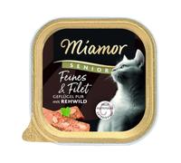 Miamor - Fine & Filet Senior | Cibo umido per gatti adulti con pezzi di filetto chiari. Mangime complementare a basso contenuto di grassi nella ciotola senza additivi artificiali, 16 x 100 g di