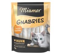 Miamor Gnabries - Bastoncini da masticare con il 91% di carne di pollo per un lungo divertimento da masticare e per sostenere la cura dentale. Snack complementare per gatti adulti e sensibili alla