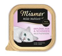 Miamor Pasto Delicato 6 x 100 g Alimento umido per gatti - Pollo Puro & Prosciutto