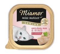 Miamor Pasto Delicato Senior 16 x 100 g Alimento umido per gatti - Pollame puro & Manzo