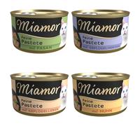 24 x 85 g Miamor Paté Alimento umido per gatti + 8 x 20 g Miamor Milky Shake gratis! - Mix 1: Pollo, Fagiano, Fegato di Pollo, Cuori di Pollo (24 x 85 g) + snacks Milky Shake Pollo e Tacchino (8 x 20